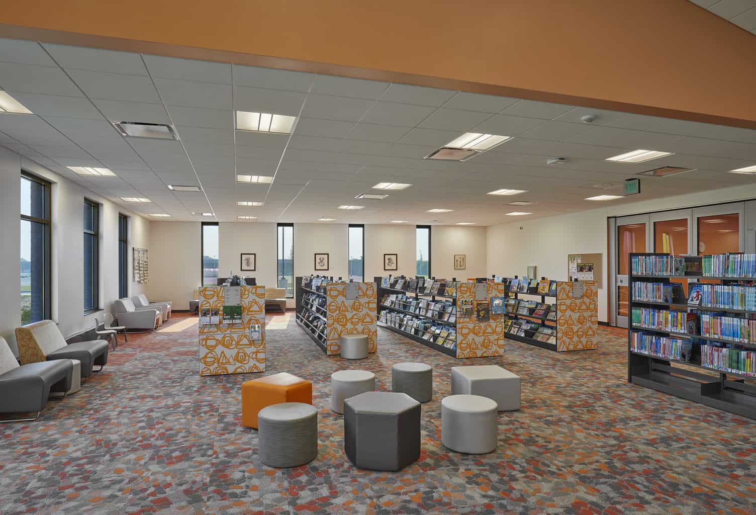 Inside the Eagle Branch library