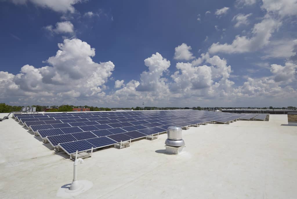 Solar panels at Indy PL Eagle Branch