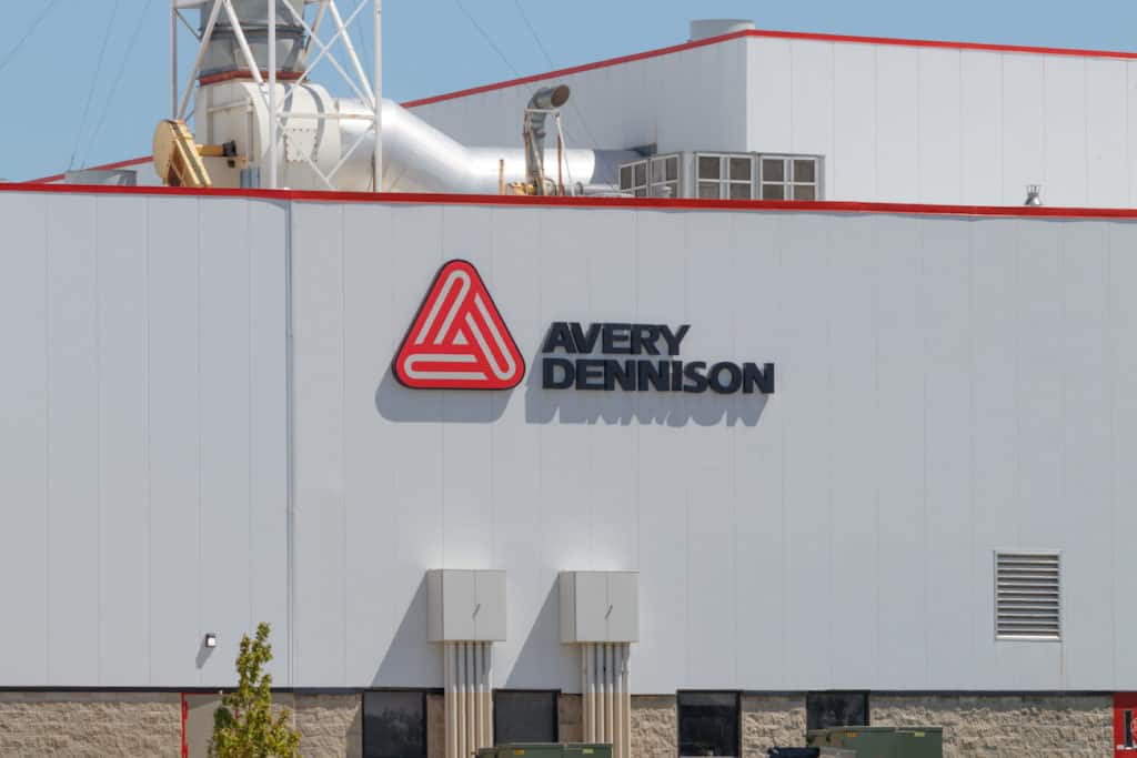 Avery Dennison manufacturing plant in Greenfield, Indiana