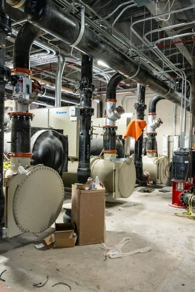 Inside the boiler room at Noblesville High School