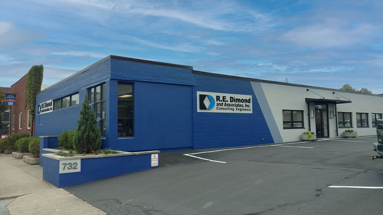 Exterior of R.E. Dimond and Associates building in Indianapolis
