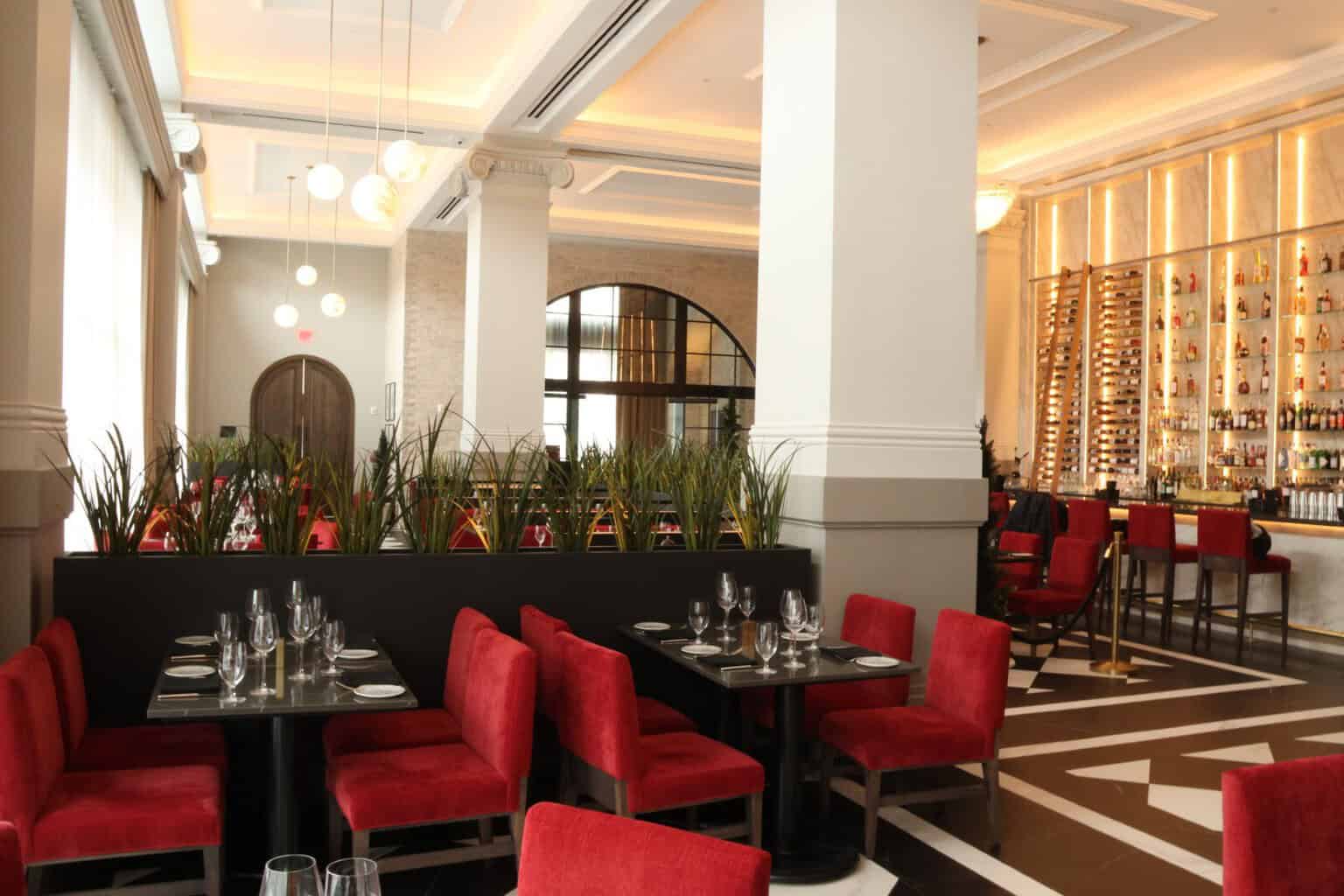 The interior of Amore Restaurant at the Pearl in Fort Wayne