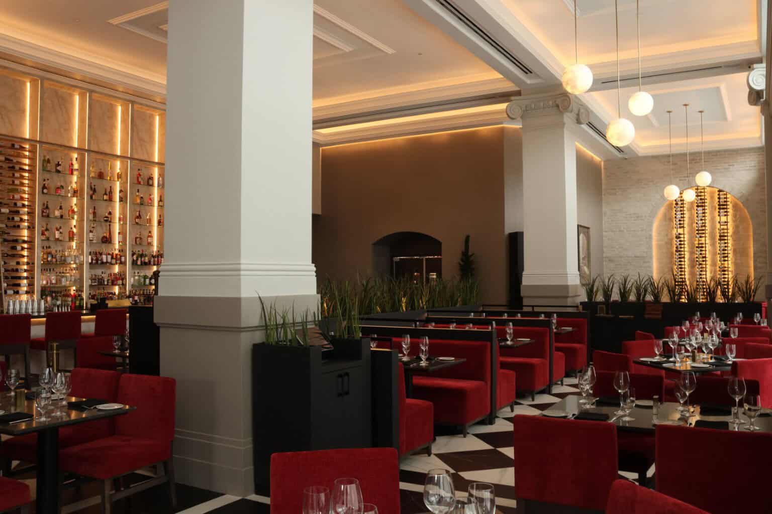 The interior of Amore Restaurant at the Pearl in Fort Wayne